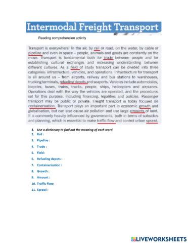 Planning and arranging transport