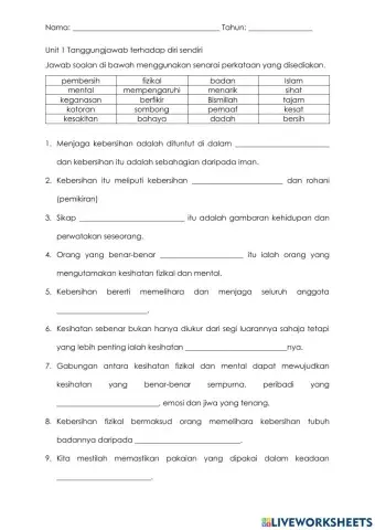 Ulangkaji MIB Tahun 4 Unit 1.1