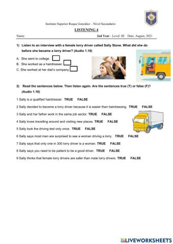2nd Year - Level III cami - Listening 4