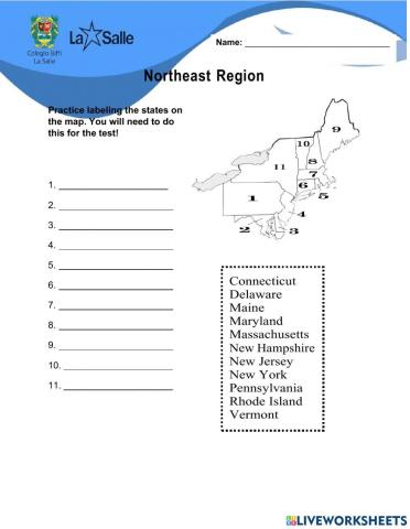 Northeast region usa