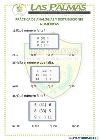 Analogías numéricas