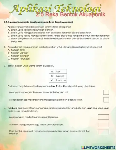 2.5 reka bentuk akuaponik