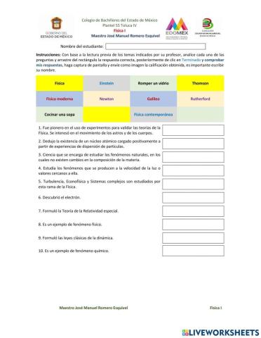 Evolución histórica de la física