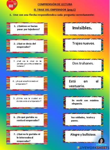 Comprension de lectura: EL TRAJE NUEVO DEL EMPERADOR