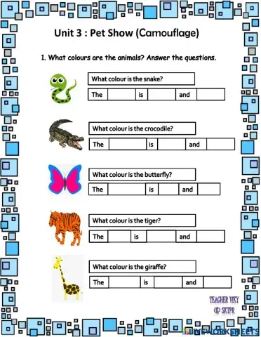 Unit 3 Pet Show (Camouflage)