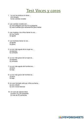 Test voces y coros