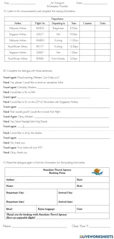 Air Transport: Information Transfer 18 - 21 Aug, 21 (2)