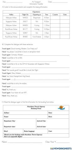 Air Transport: Information Transfer 18 - 21 Aug, 21 (2)