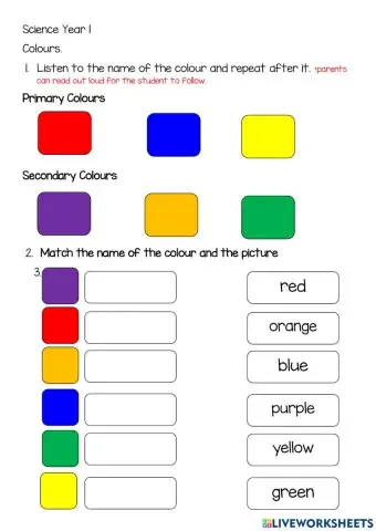 Matching Colour Names