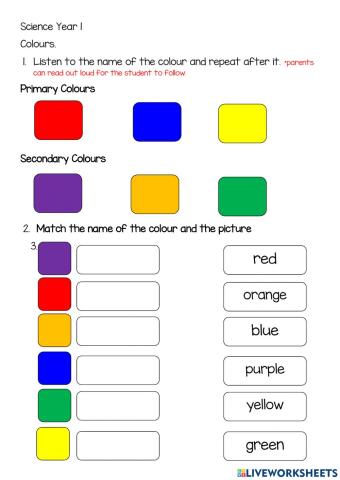Matching Colour Names