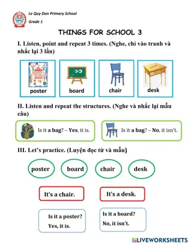Things for school 3