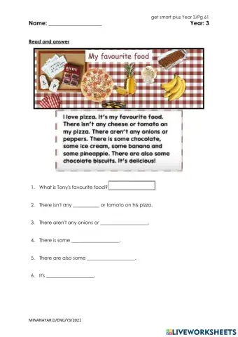 Get smart 3 - My Favourite food! page 61