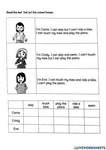 What can the girls do?