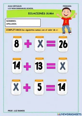 Ecuaciones suma