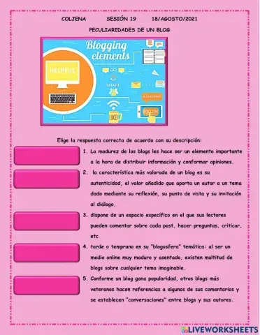 Peculiaridades de un blog