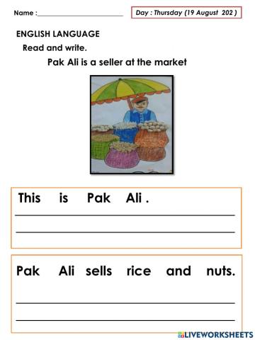 Pak Ali Is A Seller