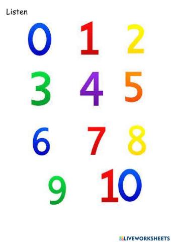 Number 1 to 10 teaching