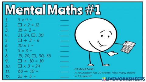 Mental Math 1