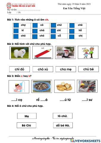 Em yêu Tiếng Việt (19-8-2021)chuân