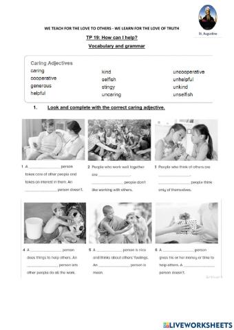 TP19: How can I help? Vocabulary and grammar