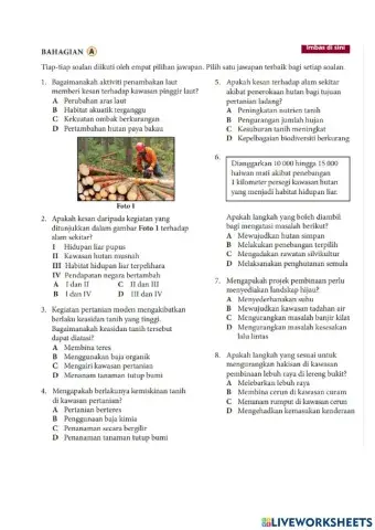 Geografi Tingkatan 5 Bab 10 Bahagian A