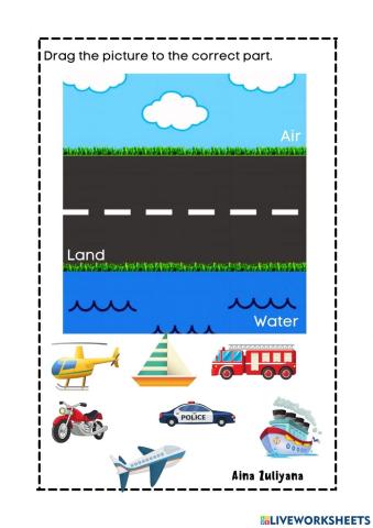 Drag and Drop (Land,Water and Air)