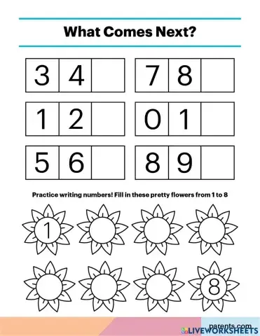 Numeracy missing numbers