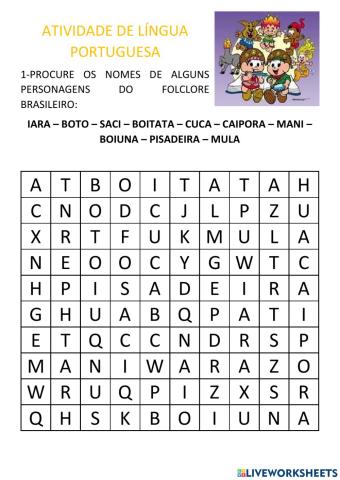 Língua portuguesa - Folclore