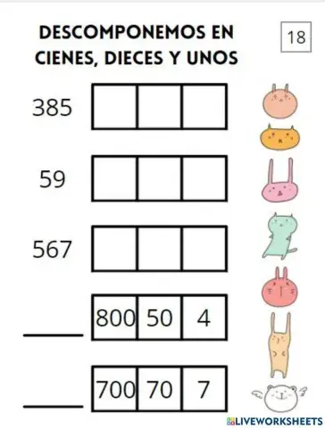 Componer y descomponer números