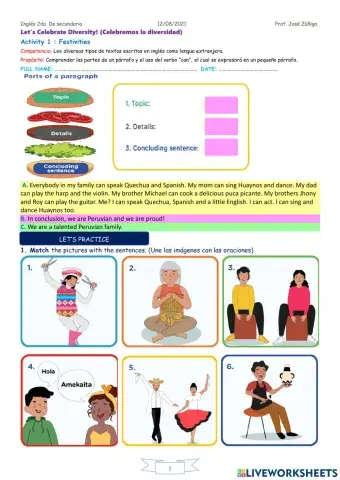 Activity 1: Festivities