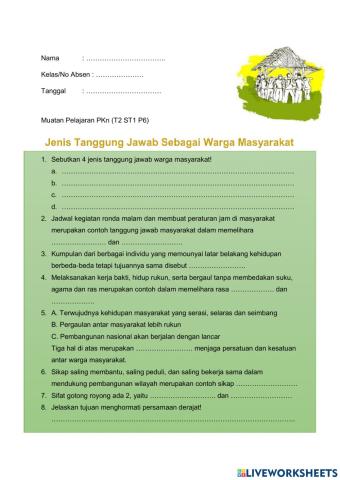 Tanggung Jawab Warga Maysarakat