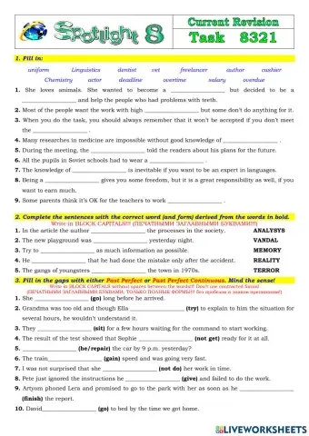 Spotlight 8 Task 8321