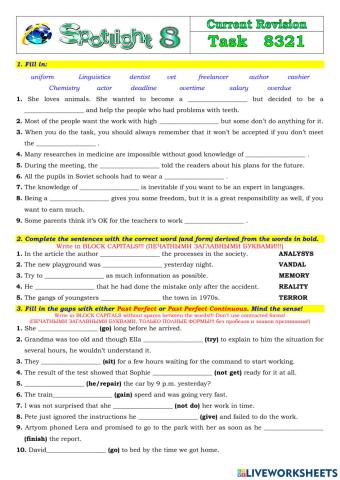 Spotlight 8 Task 8321