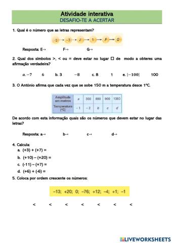 Desafio-te a... acertar