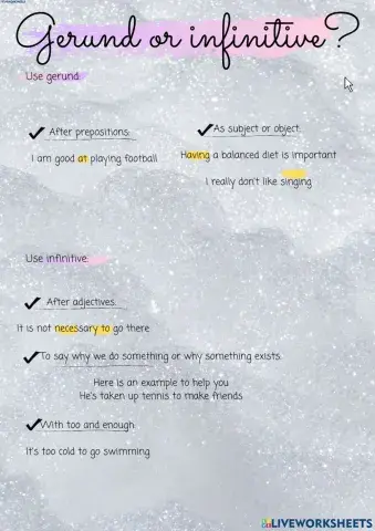 Gerund or infinitive