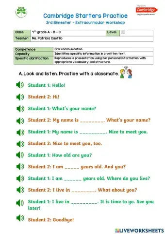 Dialogue: Introducing myself