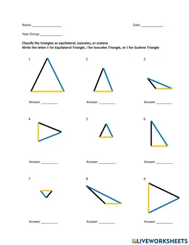 Classify Triangles by their Sides