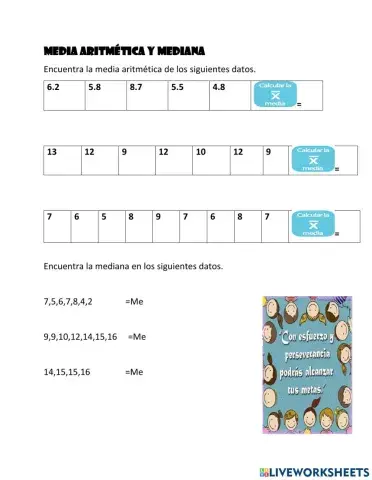 Mediana y media aritmética