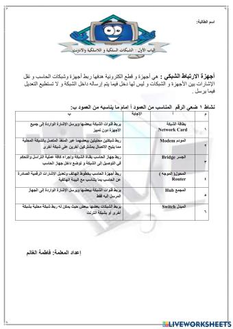 أجهزة الارتباط الشبكي