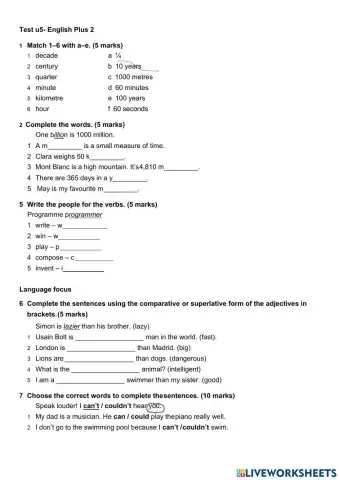 English Plus 2- Unit 5
