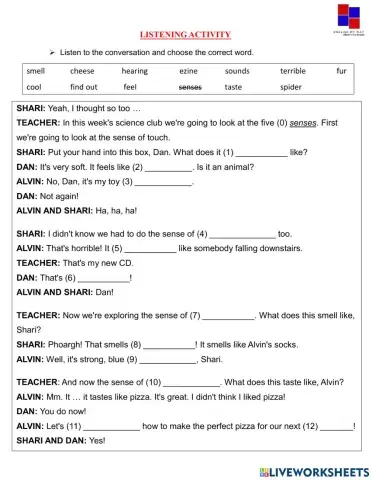 Prea2-vii listening activity