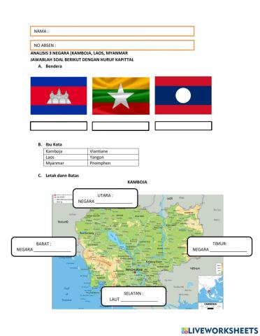 Kamboja, laos, myanmar