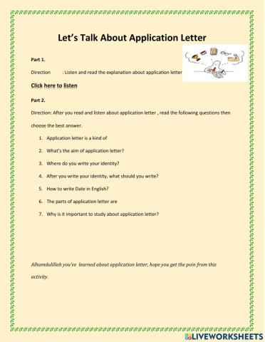Application Letter