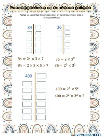 Descomposición en factores primos