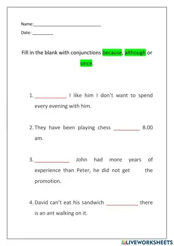 Unit 8: year 6 Conjunctions