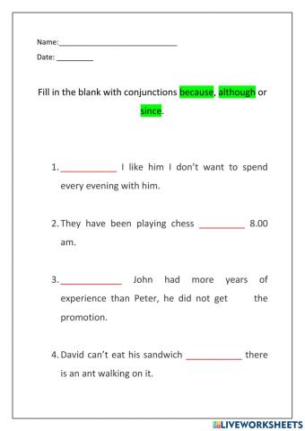 Unit 8: year 6 Conjunctions