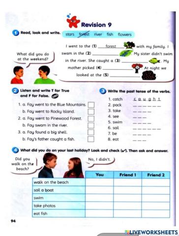 Year 3 Module 9 On Holiday Revision
