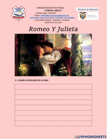 Romeo y julieta
