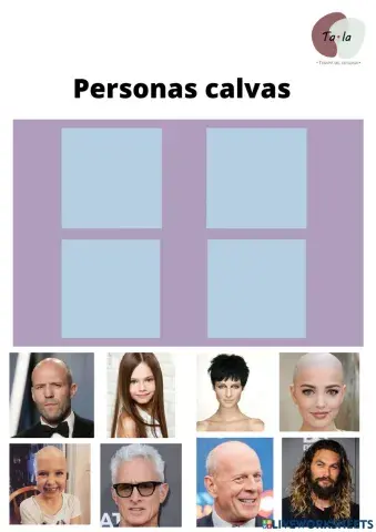 Descripción de personas calvas