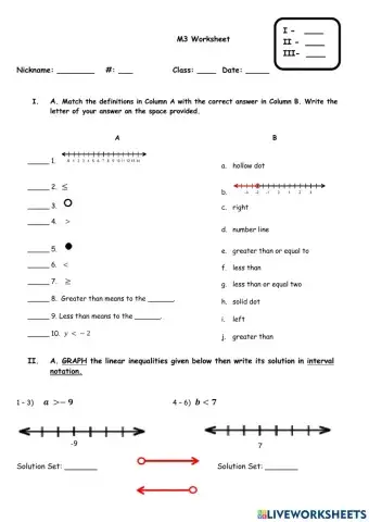 M3 Review-Worksheet